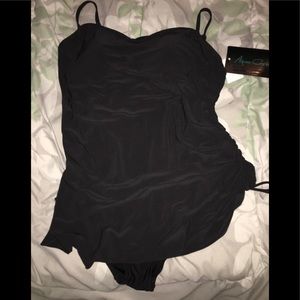 Aqua Green Brand Swim dress Black. Sz:Xl